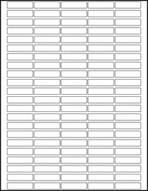 Sheet of 1.5" x 0.375"  labels
