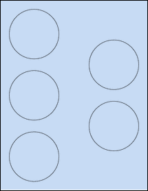 Sheet of 2.875" Circle Pastel Blue labels