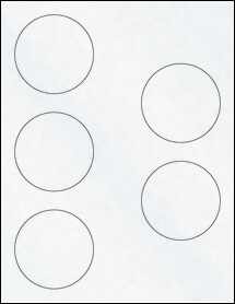 Sheet of 2.875" Circle Clear Matte Inkjet labels