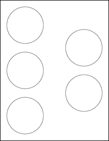 Sheet of 2.875" Circle 100% Recycled White labels