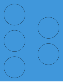 Sheet of 2.875" Circle True Blue labels