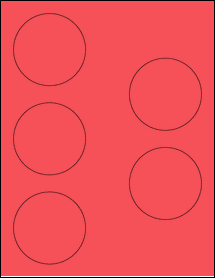 Sheet of 2.875" Circle True Red labels