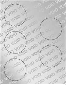 Sheet of 2.875" Circle Void Silver Polyester labels