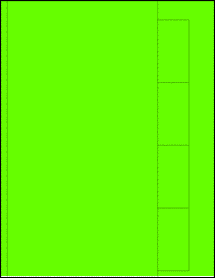 Sheet of 6" x 11" Custom Fluorescent Green labels
