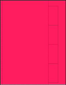 Sheet of 6" x 11" Custom Fluorescent Pink labels