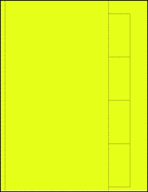 Sheet of 6" x 11" Custom Fluorescent Yellow labels