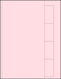 Sheet of 6" x 11" Custom Pastel Pink labels