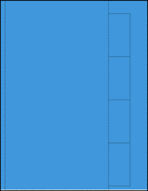 Sheet of 6" x 11" Custom True Blue labels