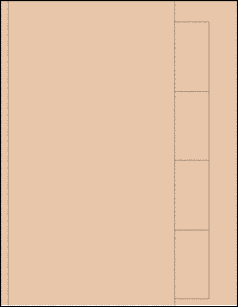 Sheet of 6" x 11" Custom Light Tan labels