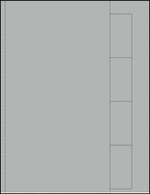 Sheet of 6" x 11" Custom True Gray labels