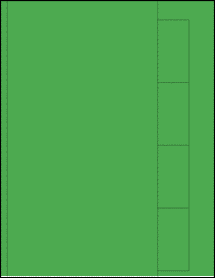 Sheet of 6" x 11" Custom True Green labels