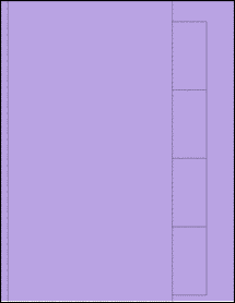 Sheet of 6" x 11" Custom True Purple labels
