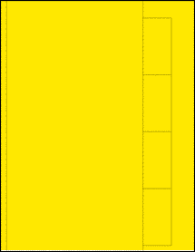 Sheet of 6" x 11" Custom True Yellow labels