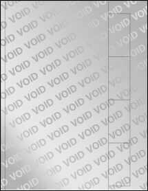 Sheet of 6" x 11" Custom Void Silver Polyester labels
