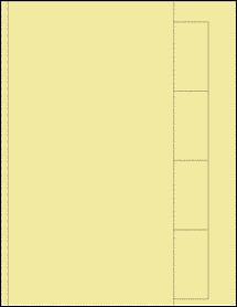 Sheet of 6" x 11" Custom Pastel Yellow labels