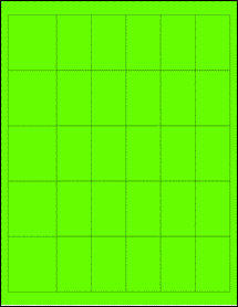Sheet of 0" x 0" Fluorescent Green labels