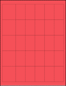 Sheet of 0" x 0" True Red labels