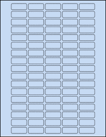 Sheet of 1.25" x 0.5" Pastel Blue labels