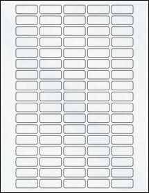 Sheet of 1.25" x 0.5" Clear Matte Inkjet labels