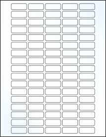 Sheet of 1.25" x 0.5" Clear Gloss Inkjet labels