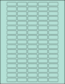 Sheet of 1.25" x 0.5" Pastel Green labels