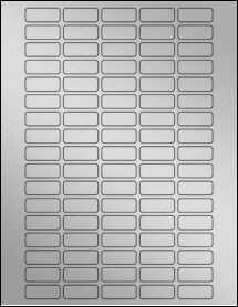 Sheet of 1.25" x 0.5" Weatherproof Silver Polyester Laser labels