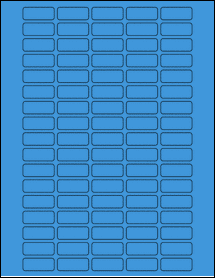 Sheet of 1.25" x 0.5" True Blue labels