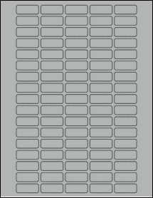 Sheet of 1.25" x 0.5" True Gray labels