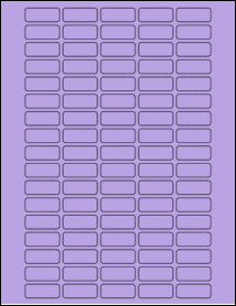 Sheet of 1.25" x 0.5" True Purple labels