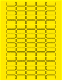 Sheet of 1.25" x 0.5" True Yellow labels