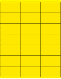 Sheet of 2.83" x 1.5" True Yellow labels