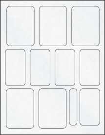 Sheet of 2.25" x 3.25" Clear Matte Inkjet labels