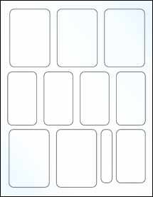 Sheet of 2.25" x 3.25" Clear Gloss Inkjet labels