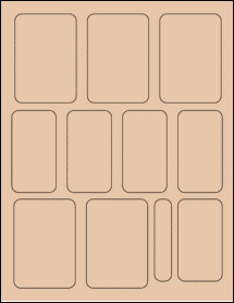 Sheet of 2.25" x 3.25" Light Tan labels