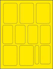 Sheet of 2.25" x 3.25" True Yellow labels