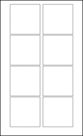 Sheet of 3.1" x 3.1"  labels