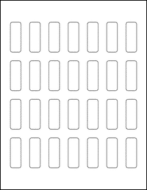 0.625" x 1.75" Blank Label Template - OL5383