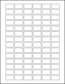 Sheet of 1.08" x 0.6" Weatherproof Matte Inkjet labels
