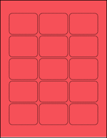 Sheet of 2.29" x 1.69" True Red labels