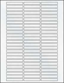 Sheet of 2.2" x 0.3" Clear Matte Laser labels