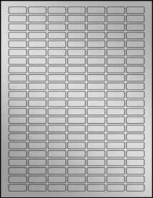 Sheet of 1" x 0.375" Weatherproof Silver Polyester Laser labels
