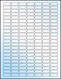 Sheet of 1" x 0.375" White Gloss Laser labels