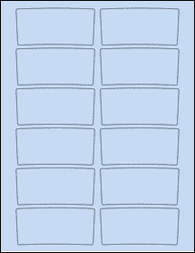 Sheet of 3.4559" x 1.6238" Pastel Blue labels