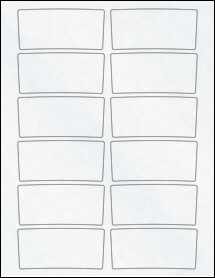 Sheet of 3.4559" x 1.6238" Clear Matte Inkjet labels