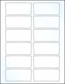 Sheet of 3.4559" x 1.6238" Clear Gloss Inkjet labels