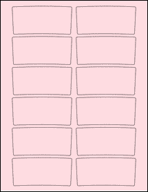 Sheet of 3.4559" x 1.6238" Pastel Pink labels