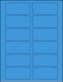 Sheet of 3.4559" x 1.6238" True Blue labels