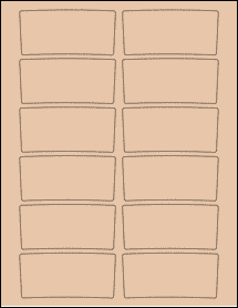 Sheet of 3.4559" x 1.6238" Light Tan labels
