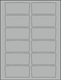 Sheet of 3.4559" x 1.6238" True Gray labels