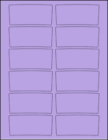 Sheet of 3.4559" x 1.6238" True Purple labels